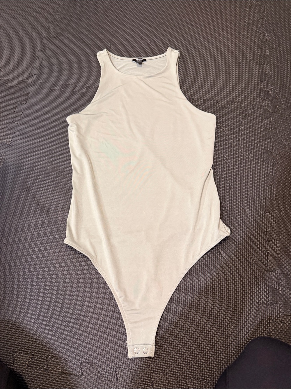 Sleeveless Snap-Closure Bodysuit in light sage green